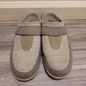 Orthofeet Women Mule Slip-On Shoes Size 8 Gray Suede Comfort